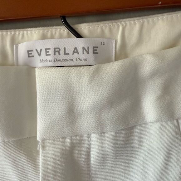 Everlane White Wide-Leg Trouser Pants Size 12 - Picture 4 of 11